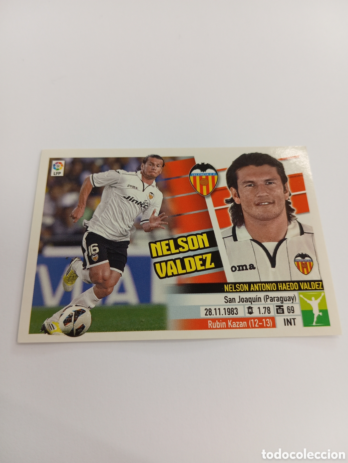 Fu&szlig;ball-Sticker: Nelson Valdez 14 A Valencia LIGA ESTE 2013 2014 PANINI 13 14