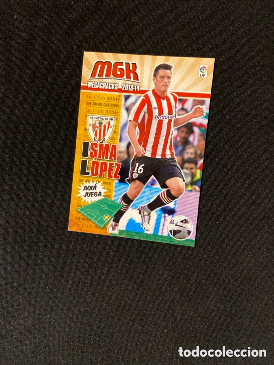 Fu&szlig;ball-Sticker: ISMA L&Oacute;PEZ 32 (BILBAO) PANINI MEGACRACKS 2013-2014 13 14 CROMO CARTA M-3