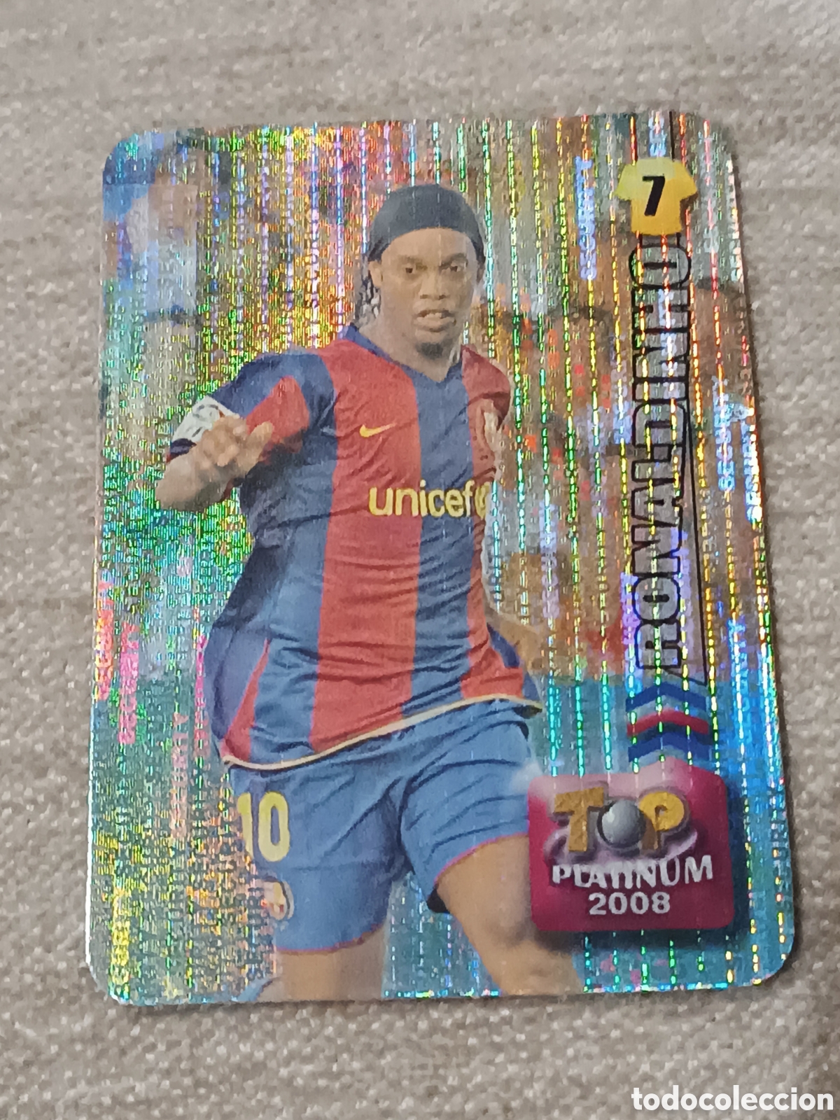 Cromos de f&uacute;tbol: Ronaldinho 722 security vertical 2008. - Foto 1