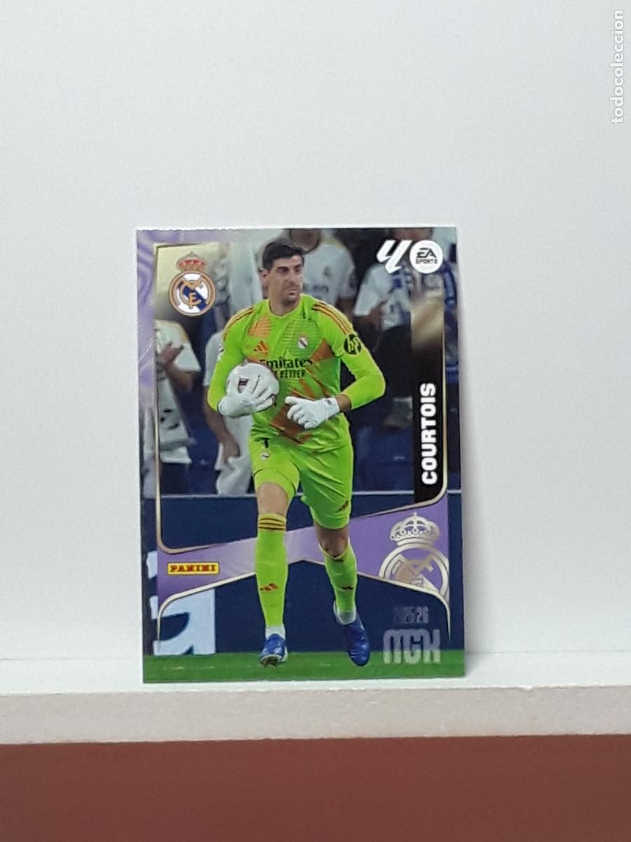Cromos de F&uacute;tbol: MEGACRACKS 2025 2026 MGK 25 26 ALBUM PANINI LIGA N 218 REAL MADRID THIBAUT COURTOIS