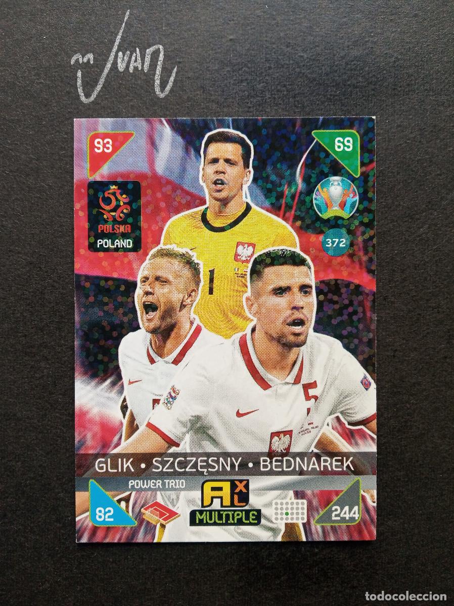 Football Stickers: 372 POWER TRIO GLIK SZCZESNY BARCELONA BEDNAREK POLONIA ⚽ PANINI &reg; ADRENALYN EURO KICK OFF 2021 21