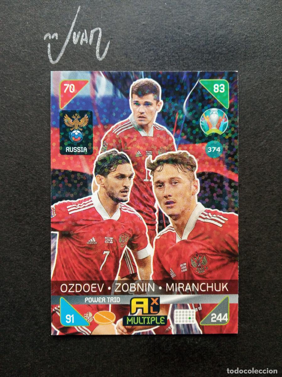 Figurine di Calcio: N&ordm; 374 POWER TRIO OZDOEV ZOBNIN MIRANCHUK RUSIA ⚽ PANINI &reg; ADRENALYN UEFA EURO KICK OFF 2021 21