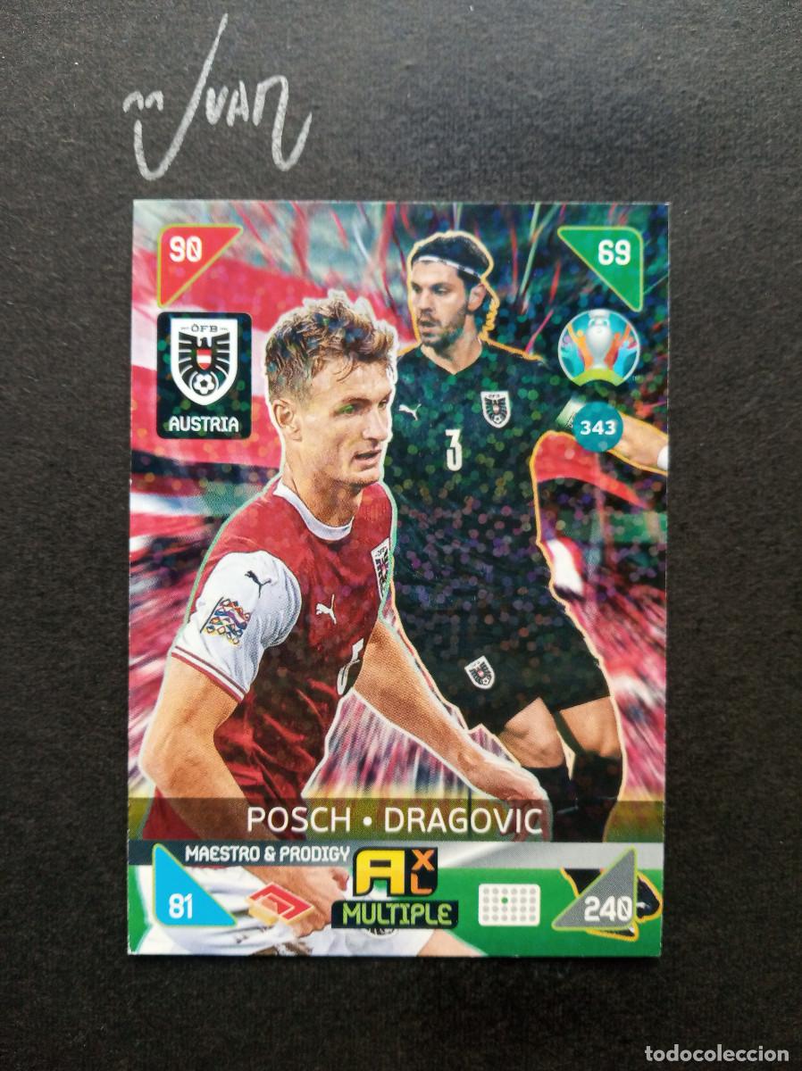 Fu&szlig;ball-Sticker: N&ordm; 343 MAESTRO & PRODIGY POSCH &middot; DRAGOVIC AUSTRIA ⚽ PANINI &reg; ADRENALYN UEFA EURO KICK OFF 2021 21