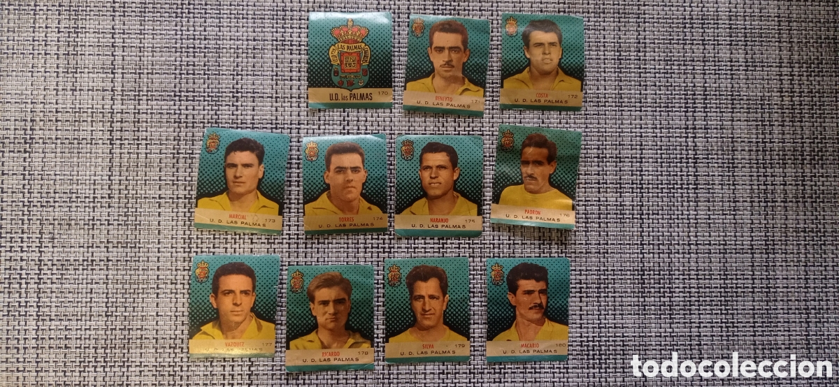 Cartes &agrave; collectionner de Football: UD LAS PALMAS 11 CROMOS DESPEGADOS BRUGUERA 1957 1958 VER FOTOS