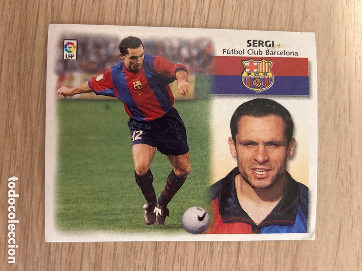 Figurine di Calcio: SERGI BARCELONA LIGA ESTE 1999 2000 99 00 NUNCA PEGADO SIN PEGAR