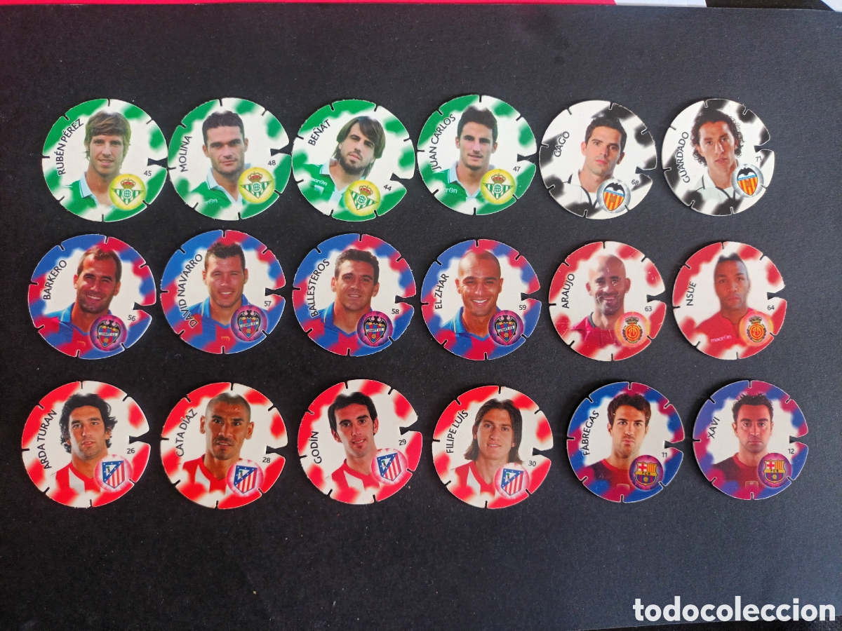Cromos de F&uacute;tbol: LIGA MATUTANO 2012/13. LOTE DE 73 TAZOS. TODOS DIFERENTES. ALGUNOS RAROS.