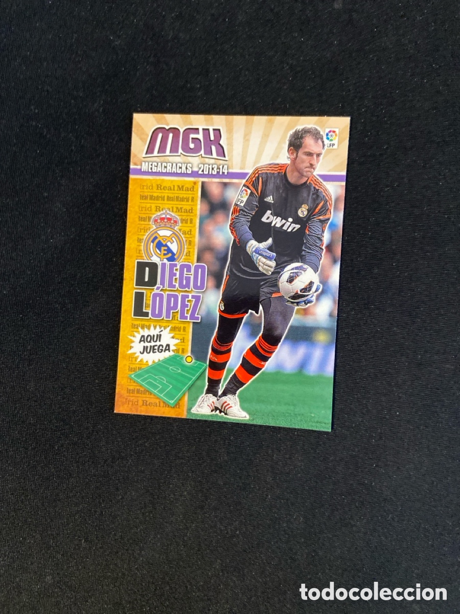 Fu&szlig;ball-Sticker: DIEGO LOPEZ 201 (REAL MADRID) PANINI MEGACRACKS 2013-2014 13 14 CROMO CARTA M-3