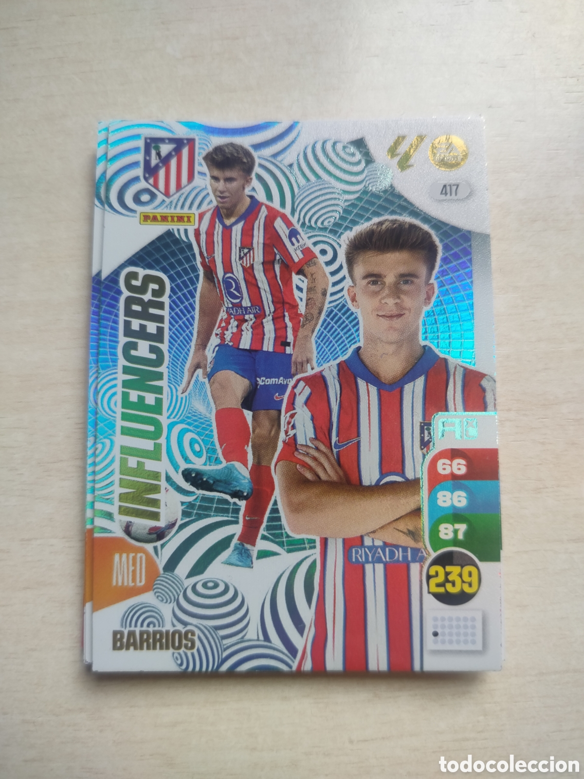 Figurine di Calcio: BARRIOS INFLUENCERS 417 ADRENALYN XL 2024 2025 24 25
