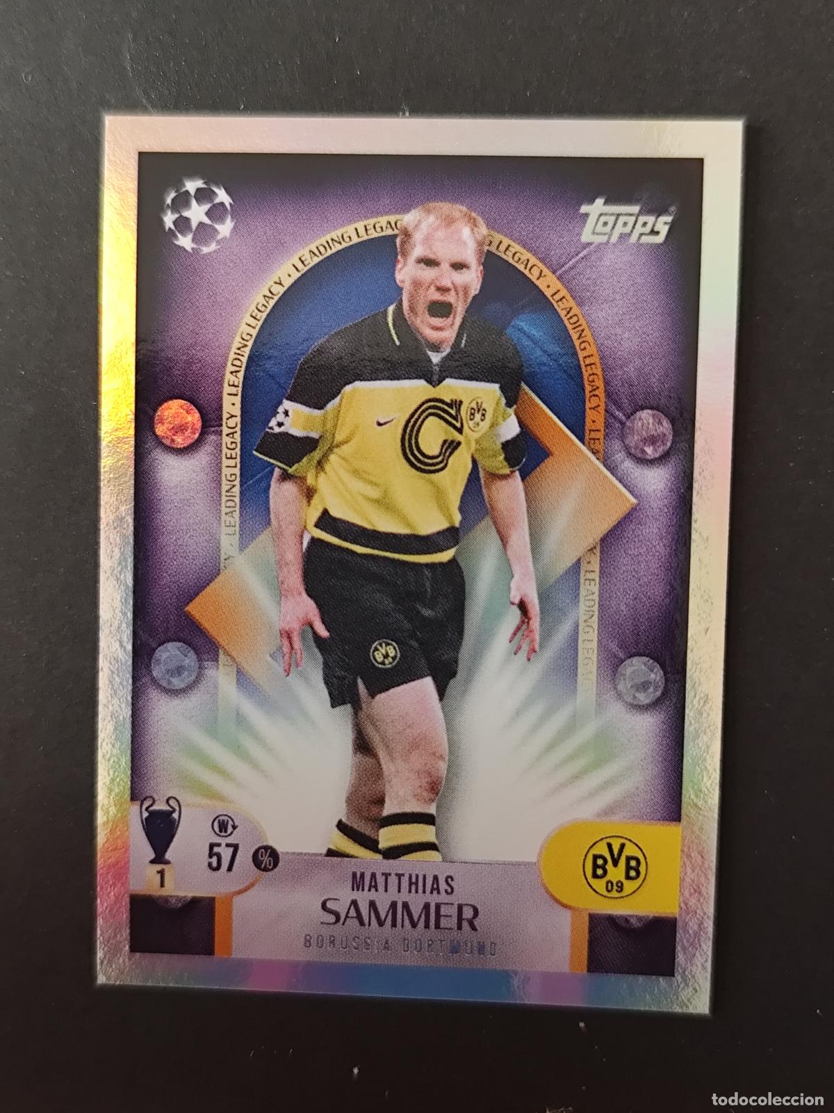 Cartes &agrave; collectionner de Football: 284 MATTHIAS SAMMER LEADING LEGACY BORUSSIA DORTMUND STICKER CHAMPIONS LEAGUE 2025 2026 25 26 TOPPS