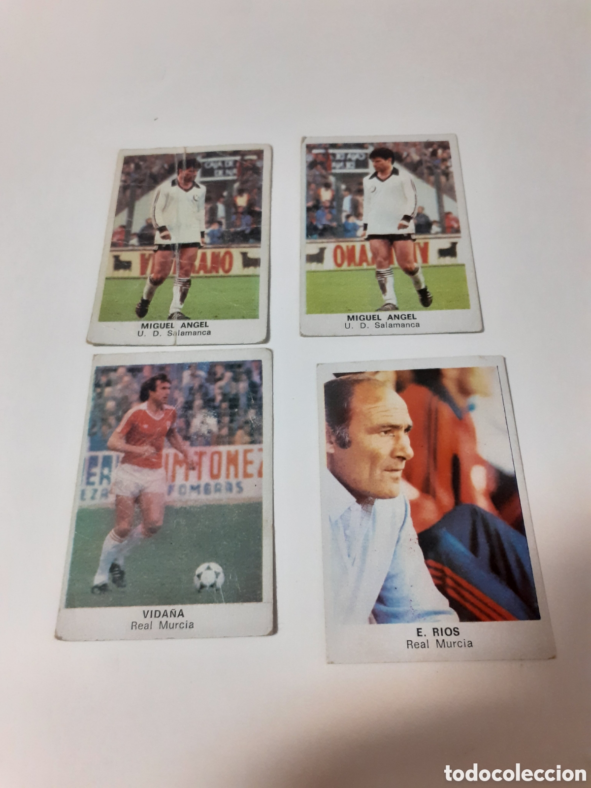 Cromos de f&uacute;tbol: CROMOS CANO FUTBOL 84 MIGUEL ANGEL 2 VERSIONES Y VIDA&Ntilde;A Y E,RIOS SIN PEGAR