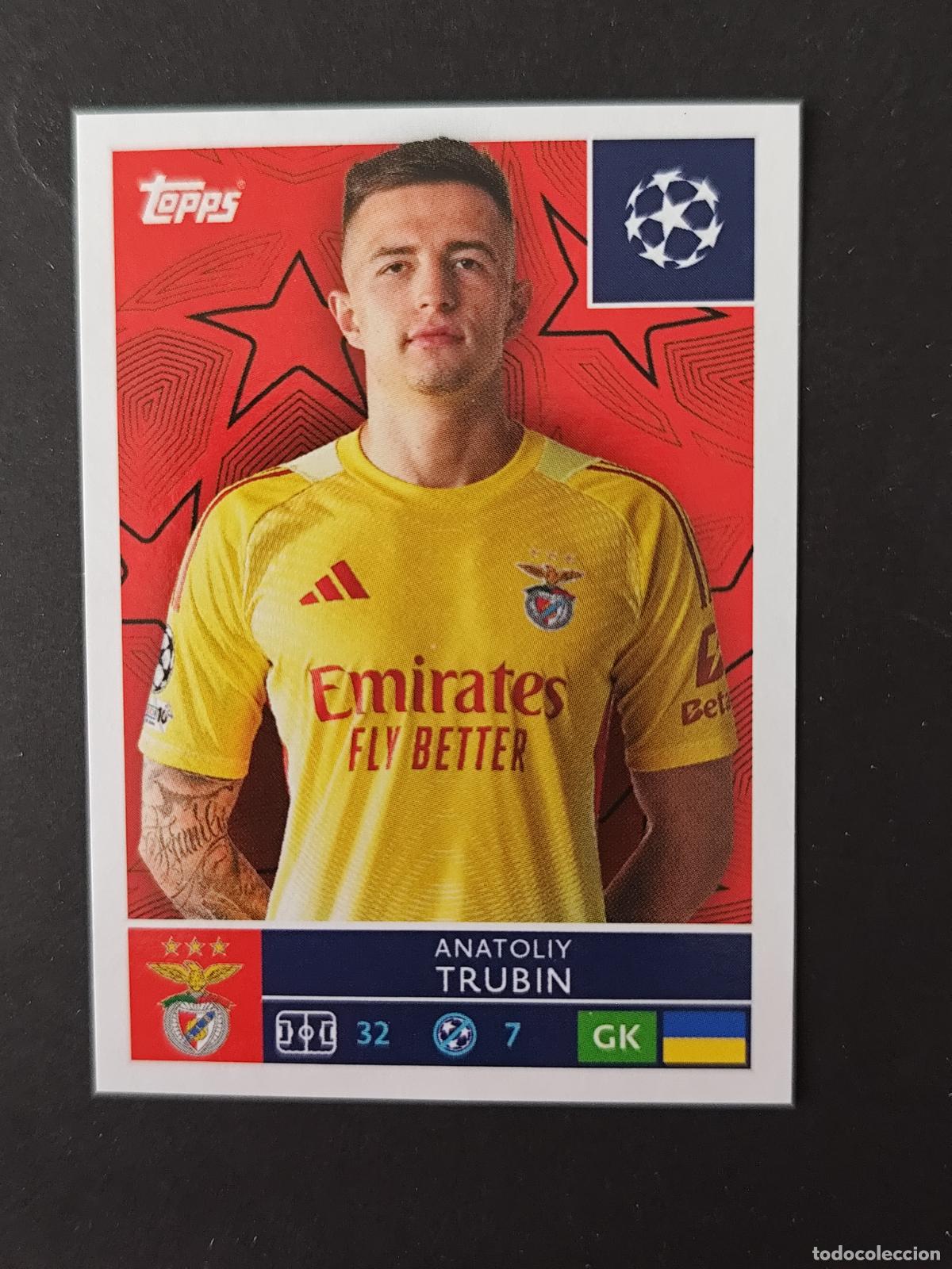 Football Stickers: 554 ANATOLIY TRUBIN BENFICA STICKER CHAMPIONS LEAGUE 2025 2026 25 26 TOPPS