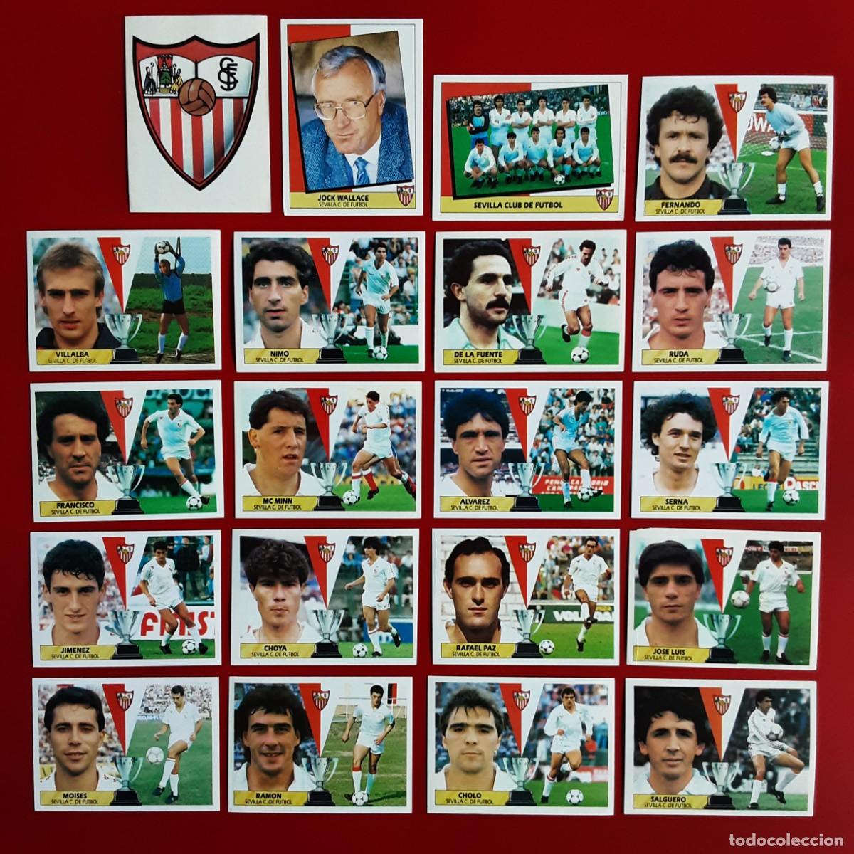 Cromos de F&uacute;tbol: EQUIPO CASI COMPLETO SEVILLA LIGA 1987 1988 87 88 EDICIONES ESTE SIN PEGAR