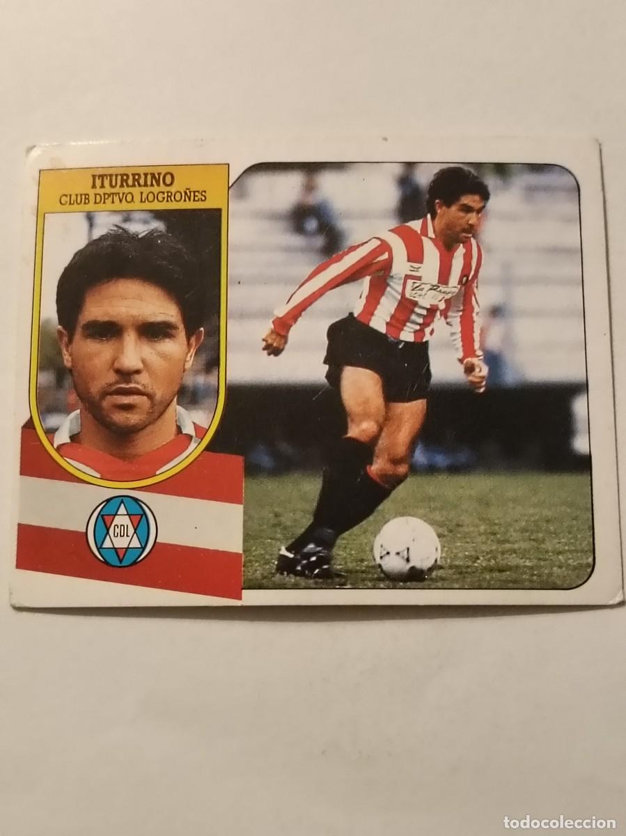 Figurine di Calcio: ITURRINO (ULTIMO FICHAJE 16) C.D. LOGRO&Ntilde;ES LIGA 91/92 ESTE