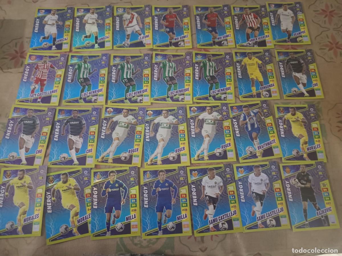 Cromos de F&uacute;tbol: Colecci&oacute;n de 48 cromos de f&uacute;tbol de la colecci&oacute;n Energy 2022-2023. Adrenalyn Panini