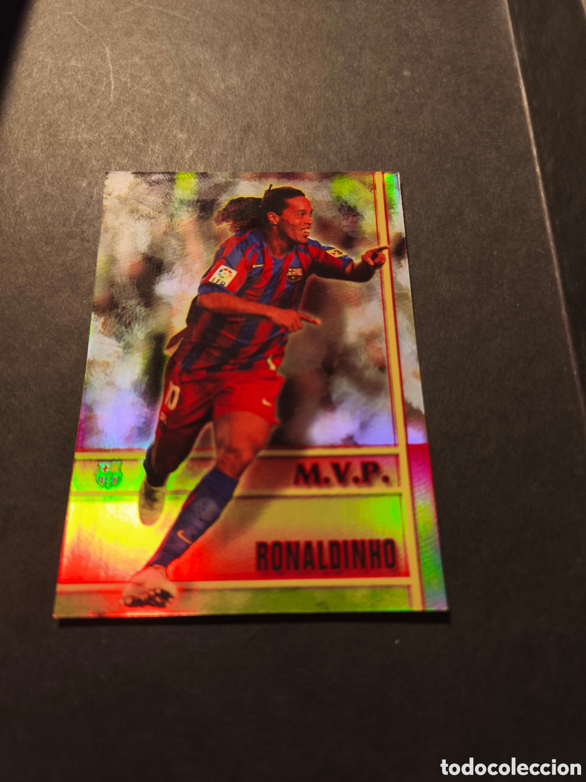 Cromos de F&uacute;tbol: 541 RONALDINHO MVP 2006 FC BARCELONA MUDICROMO FICHAS DE LA LIGA 2007