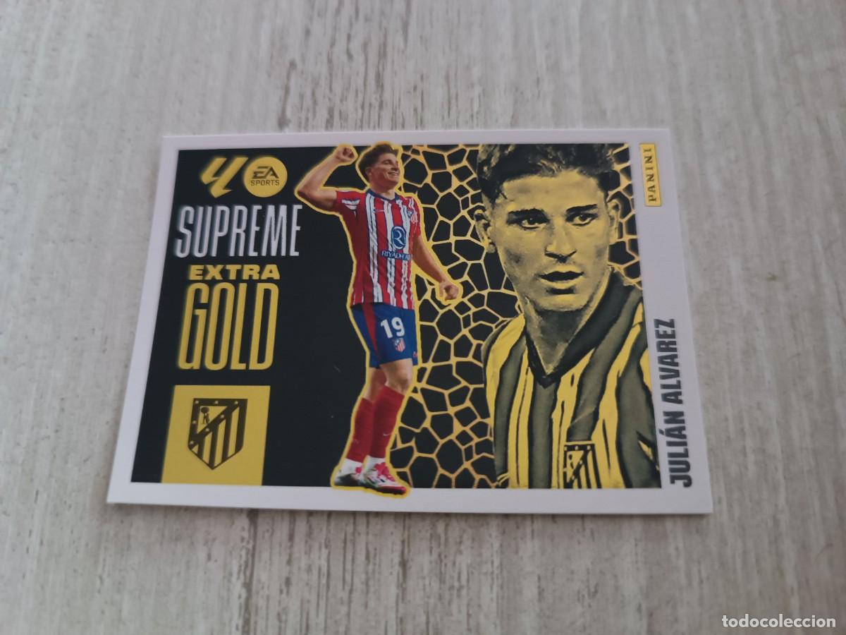 Cromos de f&uacute;tbol: JULI&Aacute;N &Aacute;LVAREZ EXTRA GOLD SUPREME LIGA ESTE 2025 2026 25 26. NUNCA PEGADO