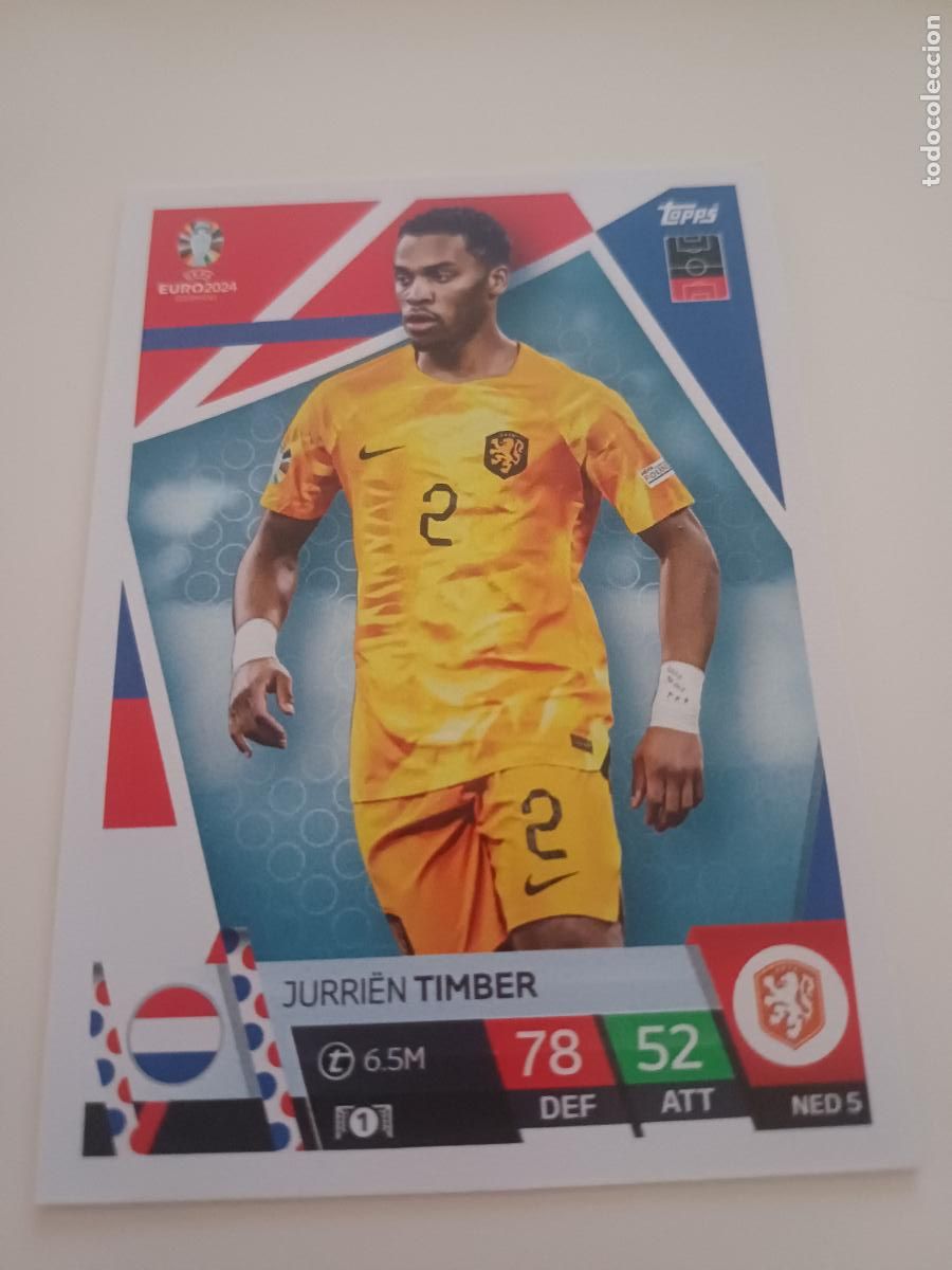 Cromos de f&uacute;tbol: NED 5-. Jurri&euml;n Timber - Foto 1