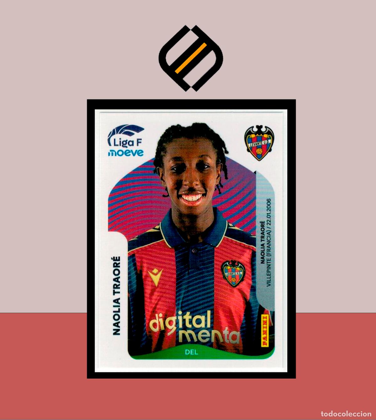 Fu&szlig;ball-Sticker: LIGA F MOEVE FEMENINA ESTE 2025 2026 25 26 PANINI N&ordm; 241 NAOLIA TRAOR&Eacute; LEVANTE COLECCI&Oacute;N