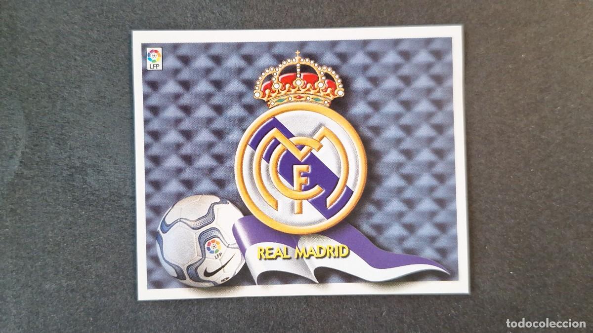 Cromos de f&uacute;tbol: ESCUDO REAL MADRID LIGA ESTE 2000 2001 00 01 NUNCA PEGADO SIN PEGAR