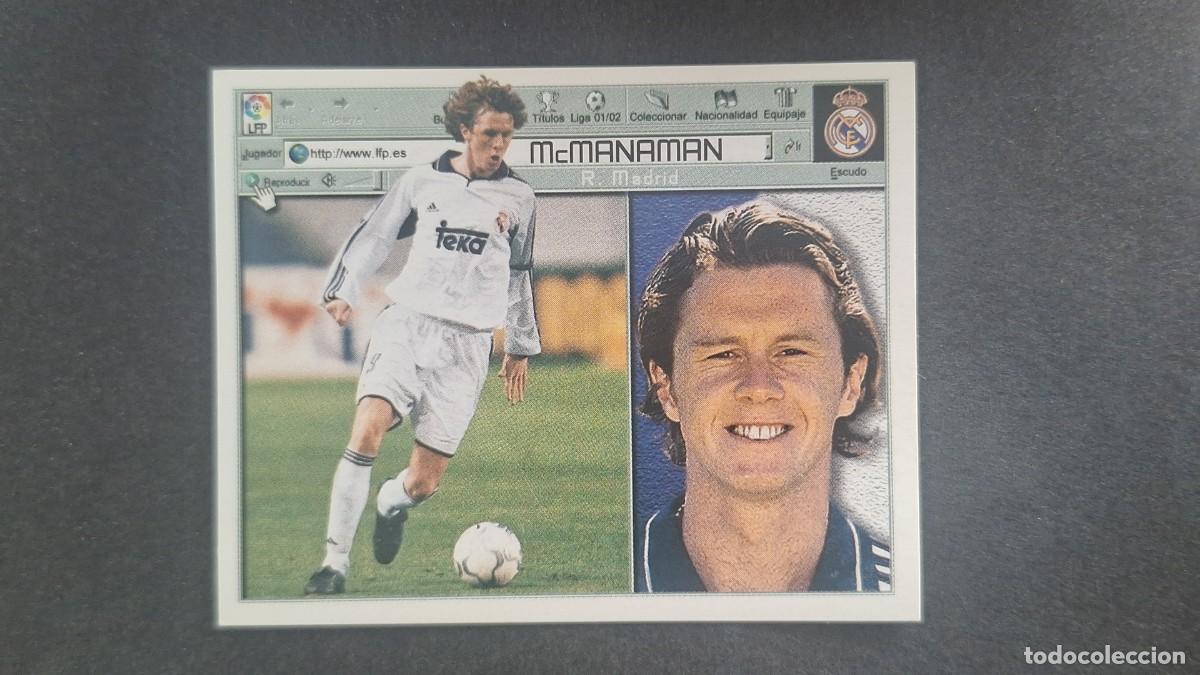 Fu&szlig;ball-Sticker: McMANAMAN REAL MADRID LIGA ESTE 2001 2002 01 02 NUNCA PEGADO SIN PEGAR