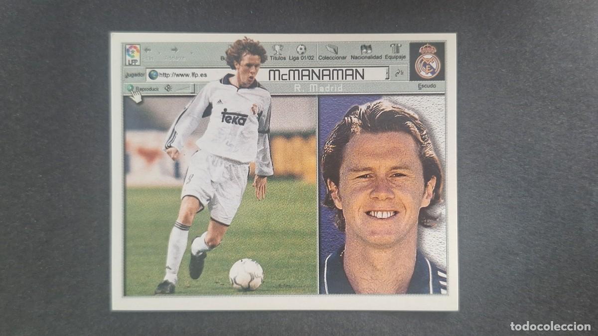 Figurine di Calcio: McMANAMAN REAL MADRID LIGA ESTE 2001 2002 01 02 NUNCA PEGADO SIN PEGAR