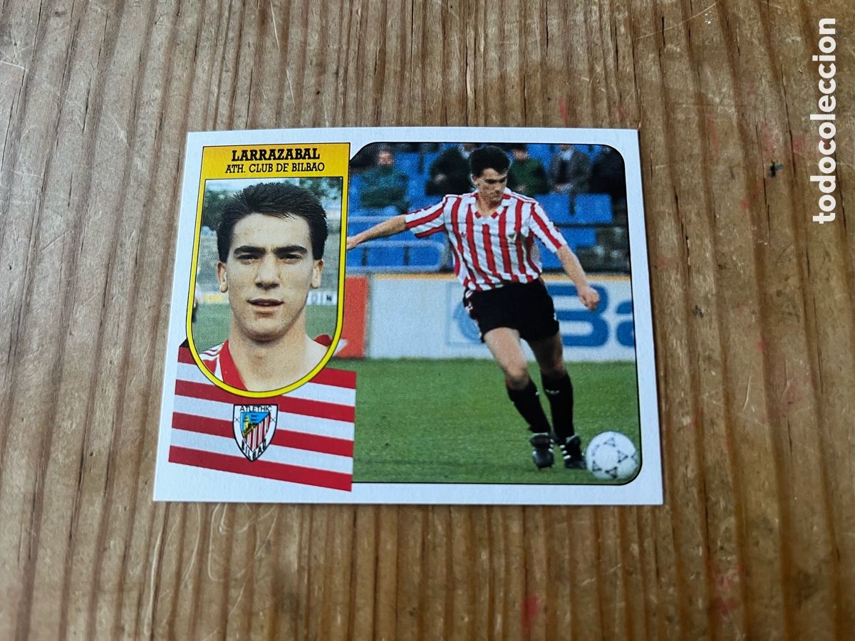 Fu&szlig;ball-Sticker: CROMO SIN PEGAR NUNCA PEGADO ALBUM LIGA ESTE 91 92 1991 1992 ATHLETIC BILBAO LARRAZABAL