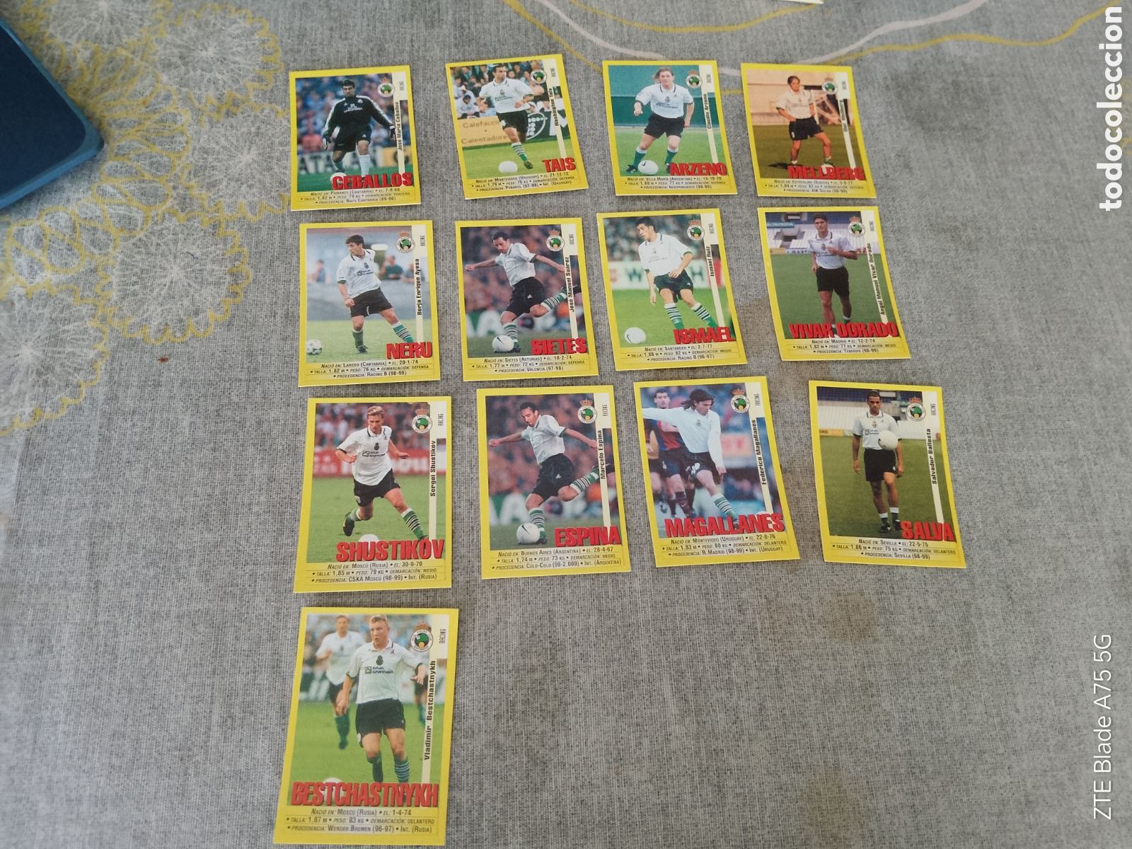 Figurine di Calcio: PANINI 1999 2000 LOTE DE 13 CROMOS RACING DE SANTANDER