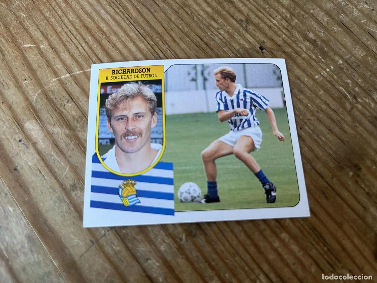 Fu&szlig;ball-Sticker: CROMO SIN PEGAR NUNCA PEGADO ALBUM LIGA ESTE 91 92 1991 1992 REAL SOCIEDAD RICHARDSON BAJA