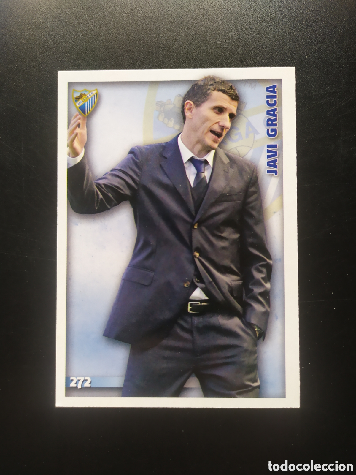 Cromos de f&uacute;tbol: Mundicromo fichas Liga 2014 2015 14 15 Javi Gracia n&deg; 272 M&aacute;laga