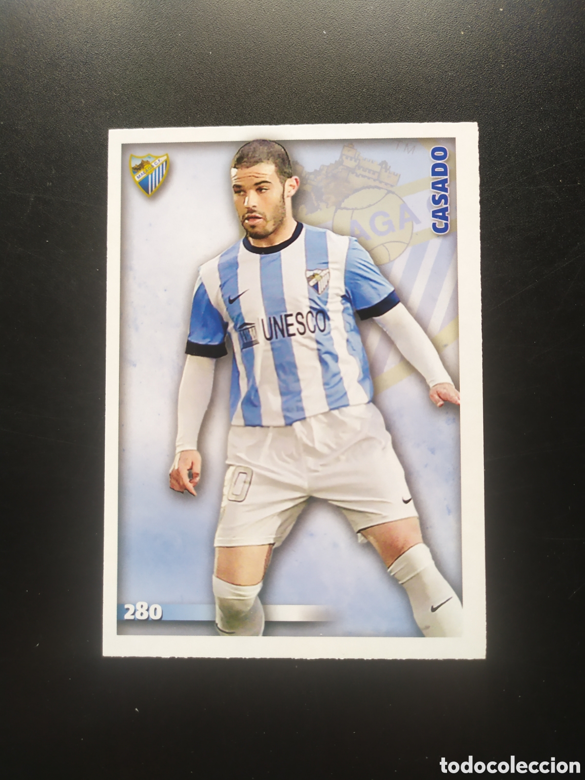 Figurine di Calcio: Mundicromo fichas Liga 2014 2015 14 15 Casado n&deg; 280 M&aacute;laga