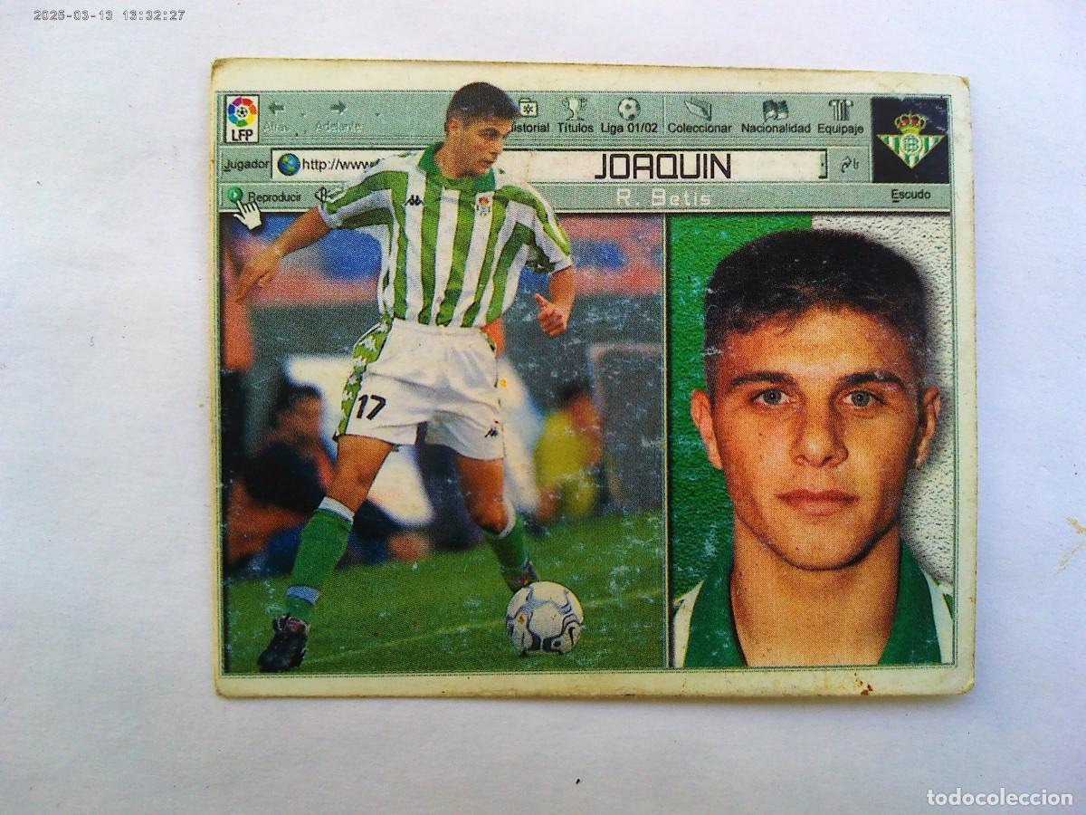 Fu&szlig;ball-Sticker: CROMO DE FUTBOL CAMPEONATO DE LIGA 2001 - 02 : JOAQUIN , REAL BETIS BALOMPIE . EDICIONES ESTE