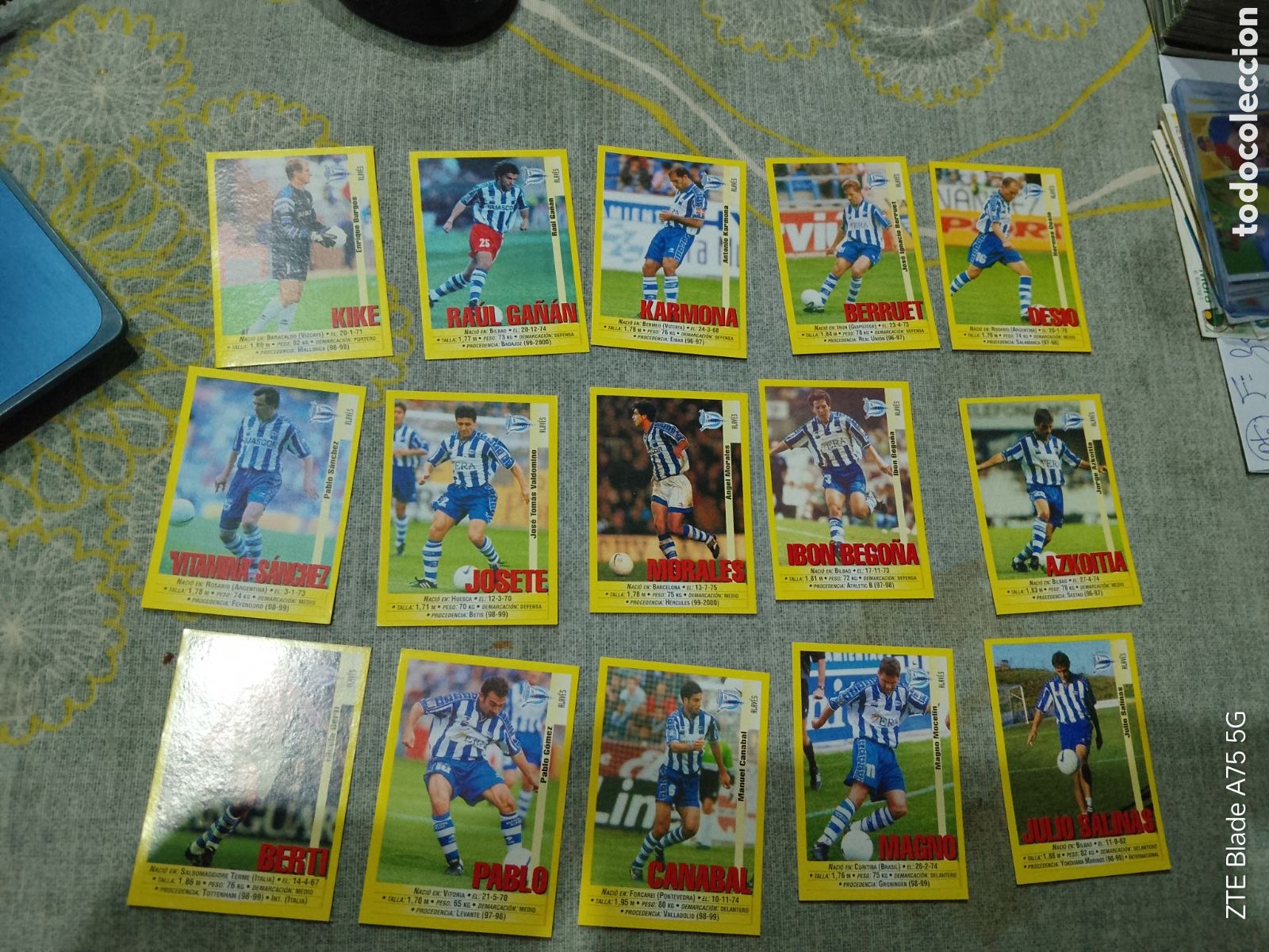 Figurine di Calcio: PANINI 1999 2000 LOTE DE 20 CROMOS CD ALAV&Eacute;S CF INCLUYE 5 CROMOS CON LETRA A