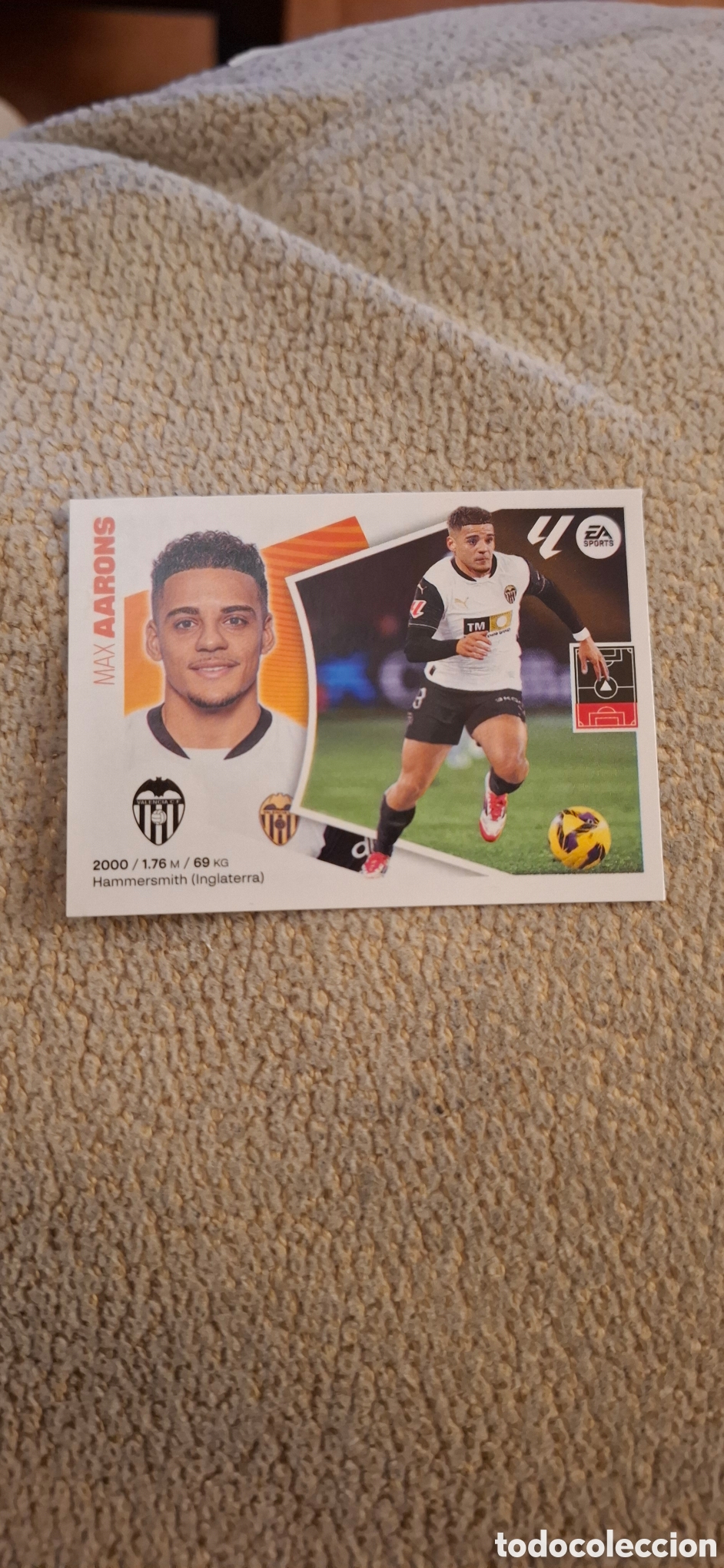 Football Stickers: CROMO FUTBOL AARONS VALENCIA C.F. SIN PEGAR FICHAJE N&ordm; 33 INVIERNO LIGA ESTE 2024-2025/24-25