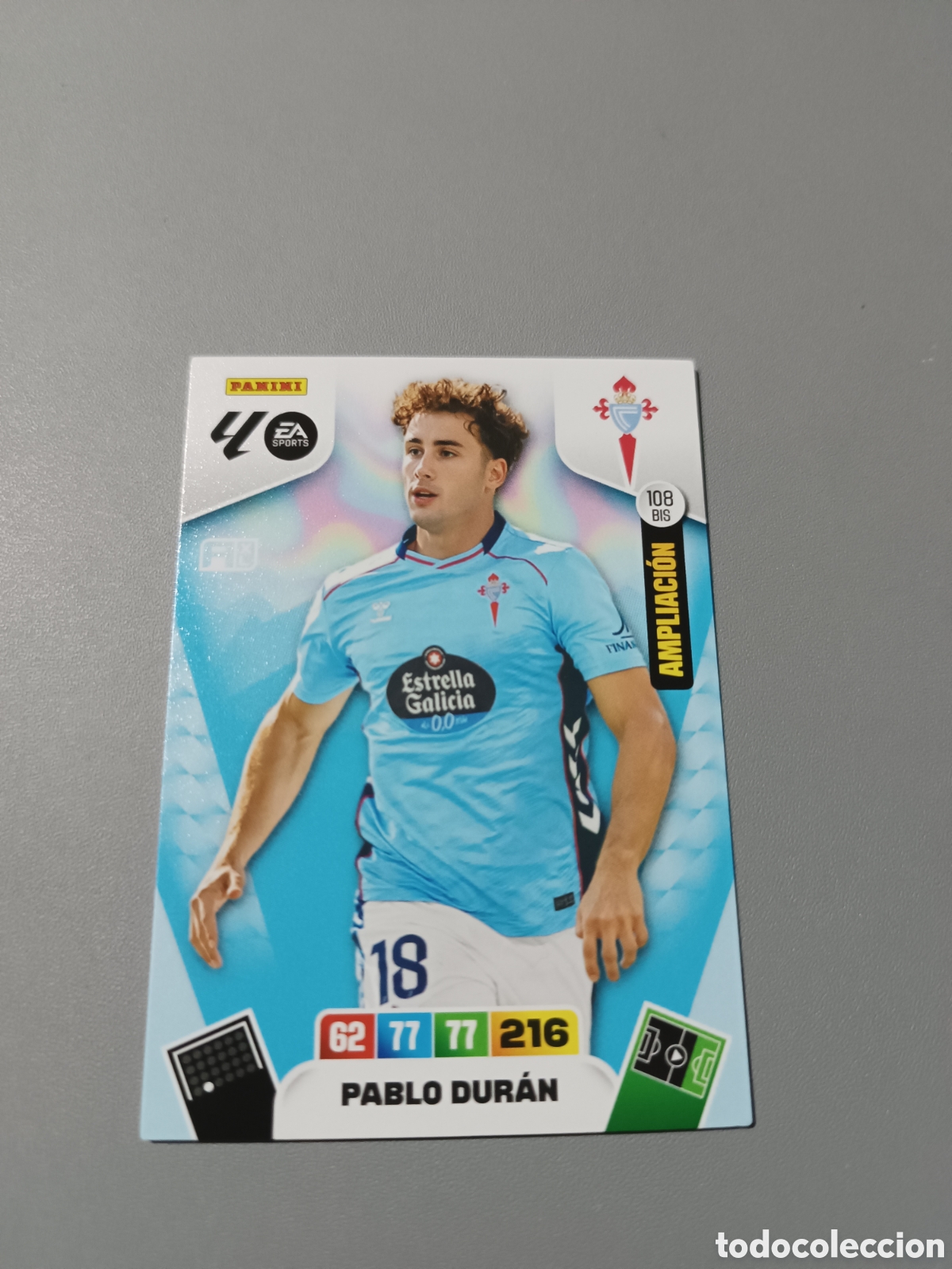 Football Stickers: Pablo Duran 108 Bis Ampliaci&oacute;n Celta - Adrenalyn 2025 2026 25 26