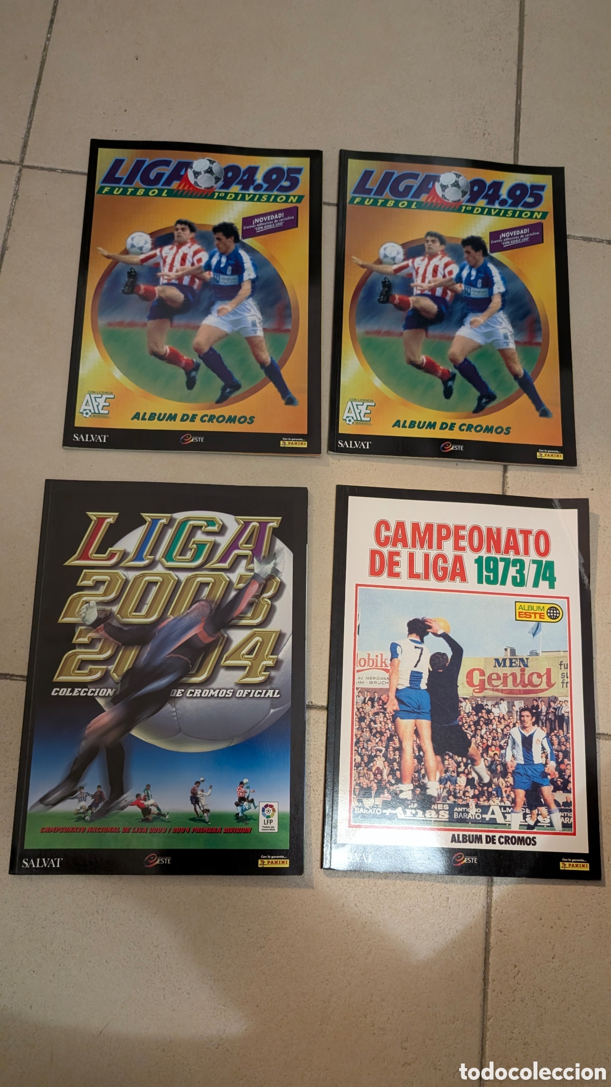 Cromos de F&uacute;tbol: LOTE 4 ALBUM FACSIMIL SALVAT LIGA ESTE 1994, 2003 Y 1973 CROMOS INOLVIDABLES
