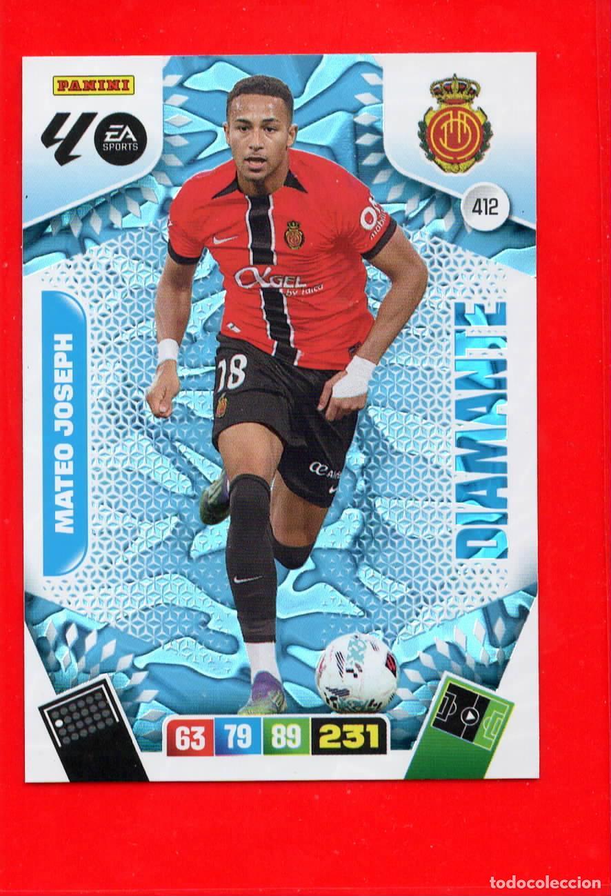 Fu&szlig;ball-Sticker: 412 Mateo Joseph - R.C.D. MALLORCA - Diamantes - Adrenalyn Liga 2025 2026 25 26