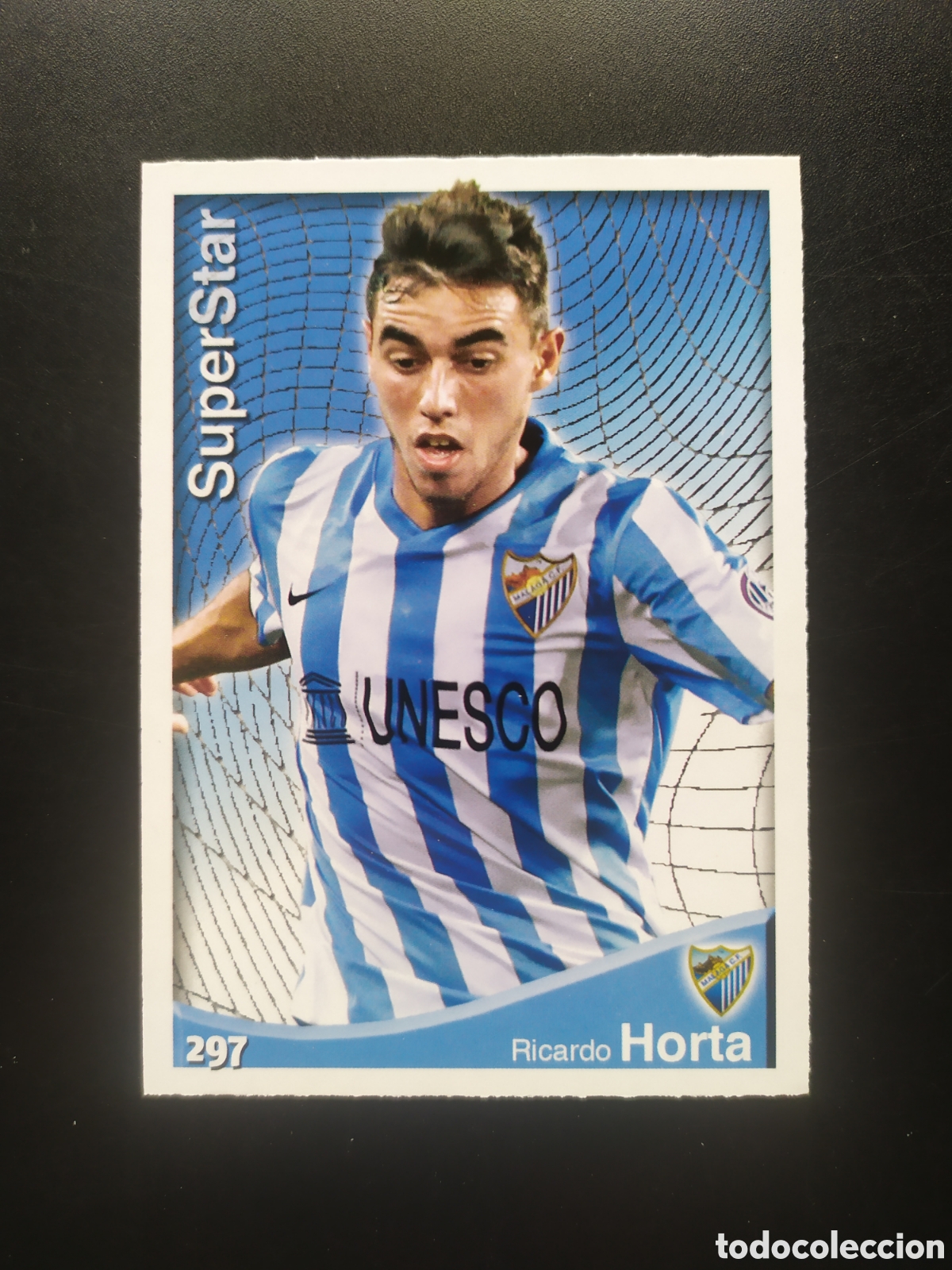 Cromos de f&uacute;tbol: Mundicromo fichas Liga 2014 2015 14 15 Ricardo Horta superstar n&deg; 297 M&aacute;laga