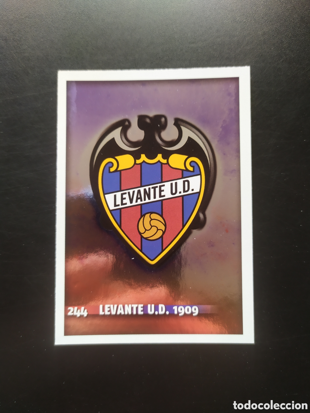 Cromos de f&uacute;tbol: Mundicromo fichas Liga 2014 2015 14 15 escudo n&deg; 244 Levante
