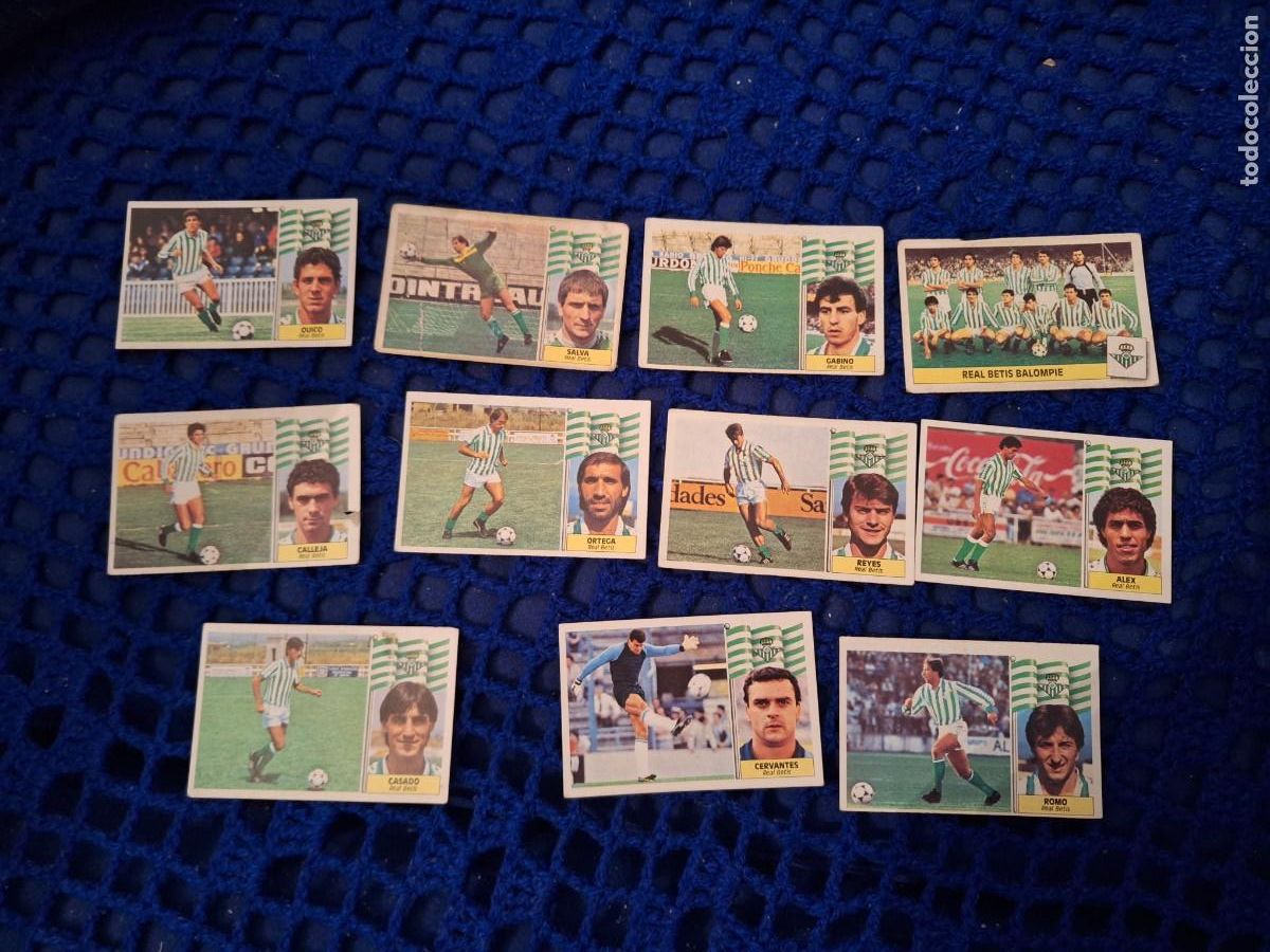 Cromos de F&uacute;tbol: 86 87 ESTE NUNCA PEGADO real betis lote 11 cromos alineaci&oacute;n cervantes quico Alex reyes casado orteg