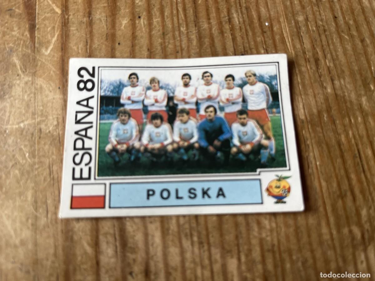 Cromos de F&uacute;tbol: CROMO SIN PEGAR NUNCA PEGADO MUNDIAL WORLD CUP PANINI ESPA&Ntilde;A 82 1982 POLONIA # 55 ALINEACION