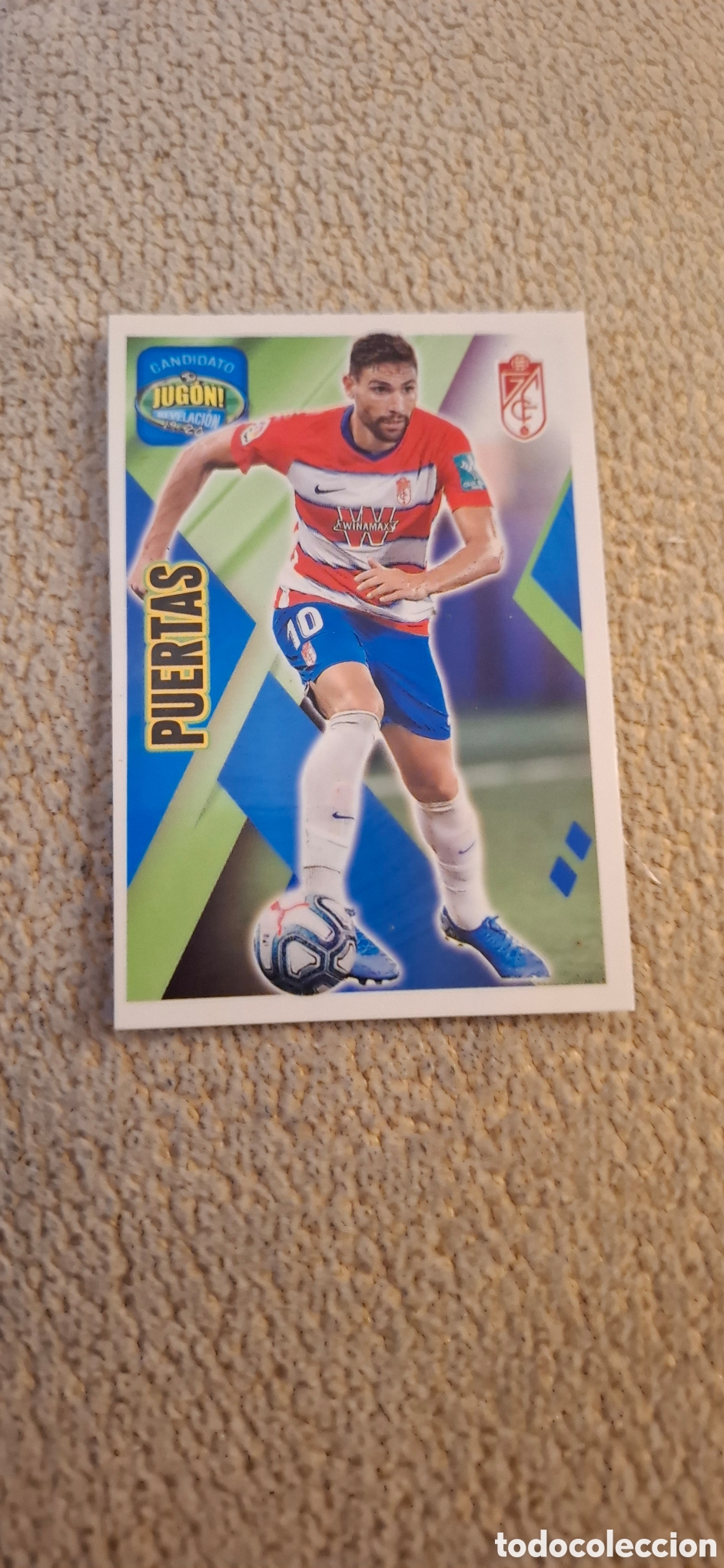 Figurine di Calcio: LIGA SANTANDER 2019-2020 19 20 N&ordm; 16 PUERTAS (GRANADA) CANDIDATO JUGON REVELACI&Oacute;N