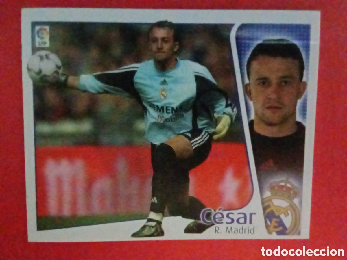 Figurine di Calcio: CESAR REAL MADRID LIGA ESTE 2004 2005 04 05 SIN PEGAR