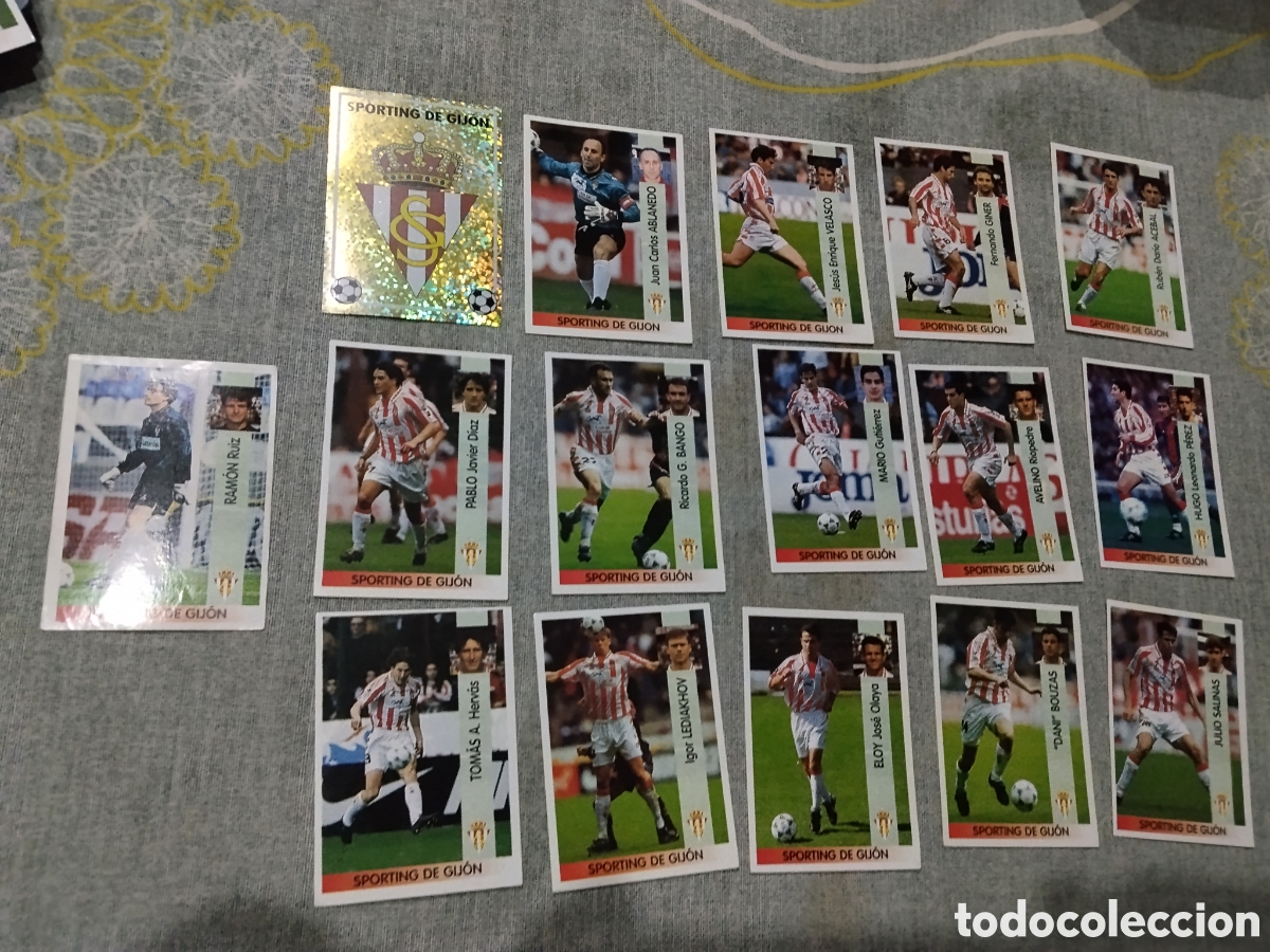 Cromos de F&uacute;tbol: PANINI 1996 97 - SPORTING DE GIJ&Oacute;N LOTE DE 20 CROMOS NUEVOS Y DIFERENTES incluye fichajes/colocas