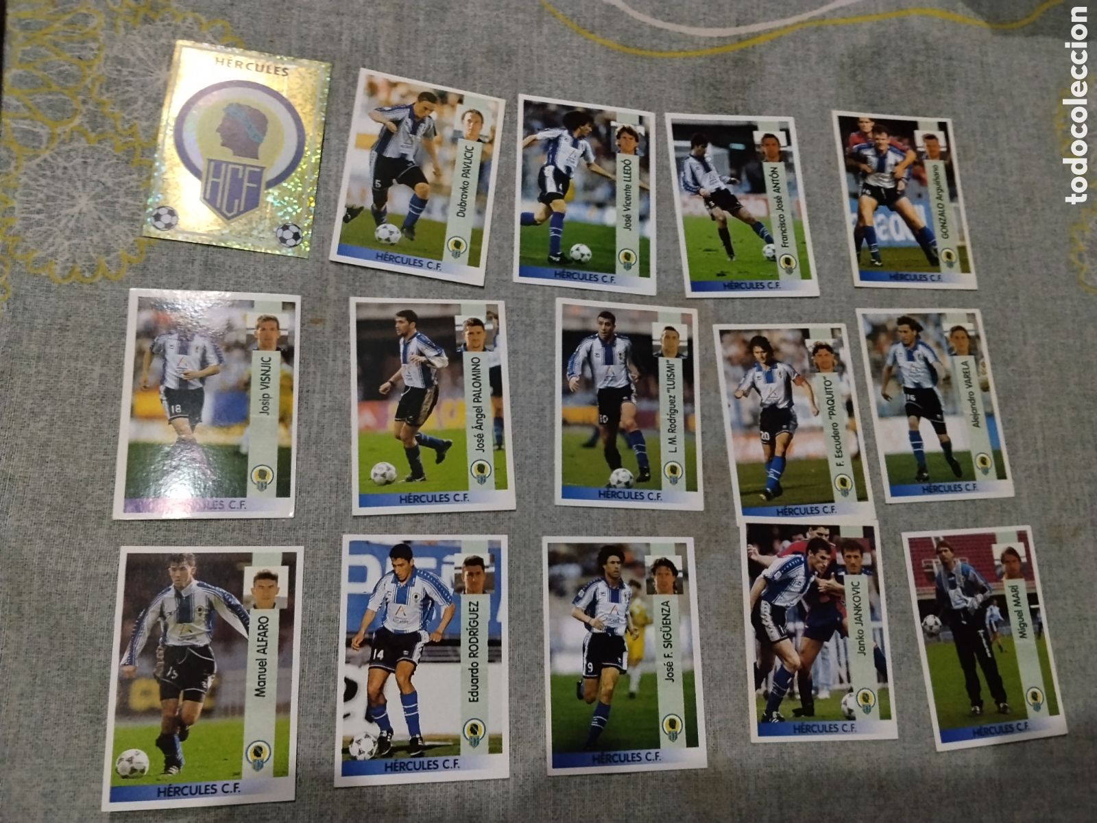 Fu&szlig;ball-Sticker: PANINI 1996 97 - HERCULES CF LOTE DE 20 CROMOS NUEVOS Y DIFERENTES incluye colocas
