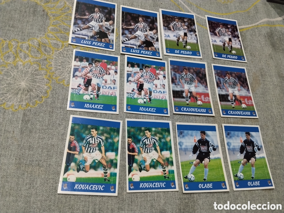 Cromos de f&uacute;tbol: ED. PANINI 1997 98 ( 97-98 ) LOTE DE 32 CROMOS NUEVOS ( REAL SOCIEDAD CF ) TODOS POP UPS