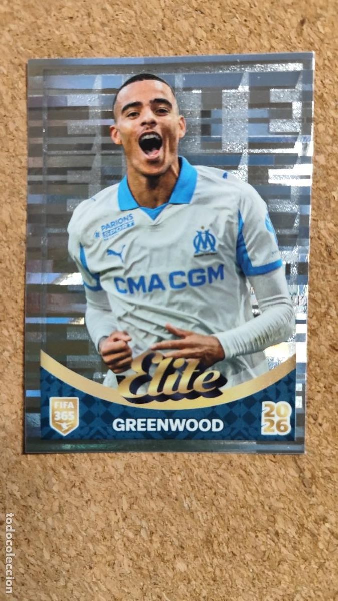 Figurine di Calcio: FIFA 365 2026 UCL STICKER ELITE GREENWOOD MARSELLA # 515 PANINI