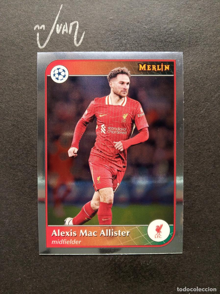 Figurine di Calcio: N&ordm; 193 MAC ALLISTER LIVERPOOL ARGENTINA ⚽ TOPPS &reg; CHROME MERLIN UCC UEFA 2024 2025 24 25 NUEVO