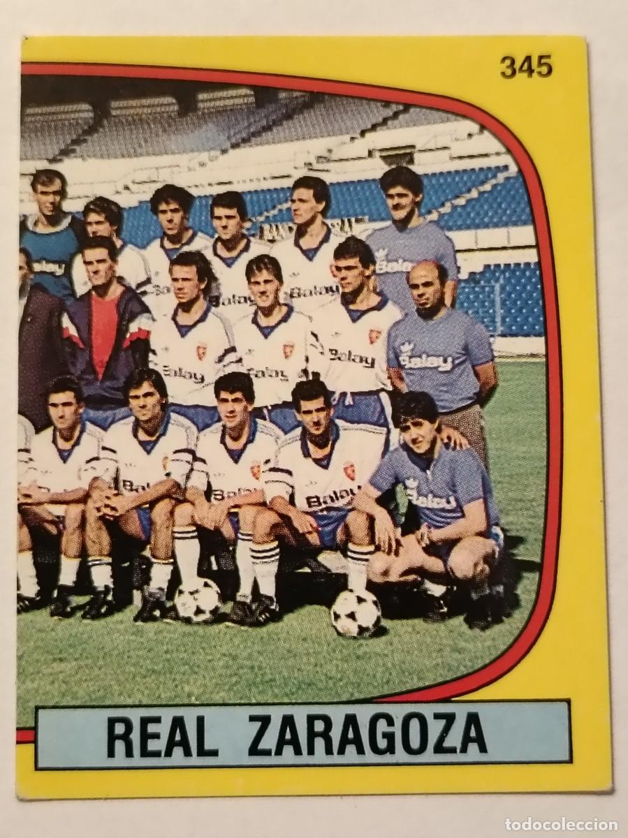 Cromos de F&uacute;tbol: #345 REAL ZARAGOZA (EQUIPO DERECHA) FUTBOL 89 PANINI