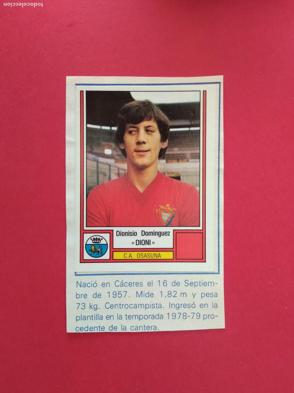 Figurine di Calcio: PANINI FUTBOL LIGA 83 1982 1983 82 83 CROMO RECORTADO OSASUNA N&ordm; 174 DIONI