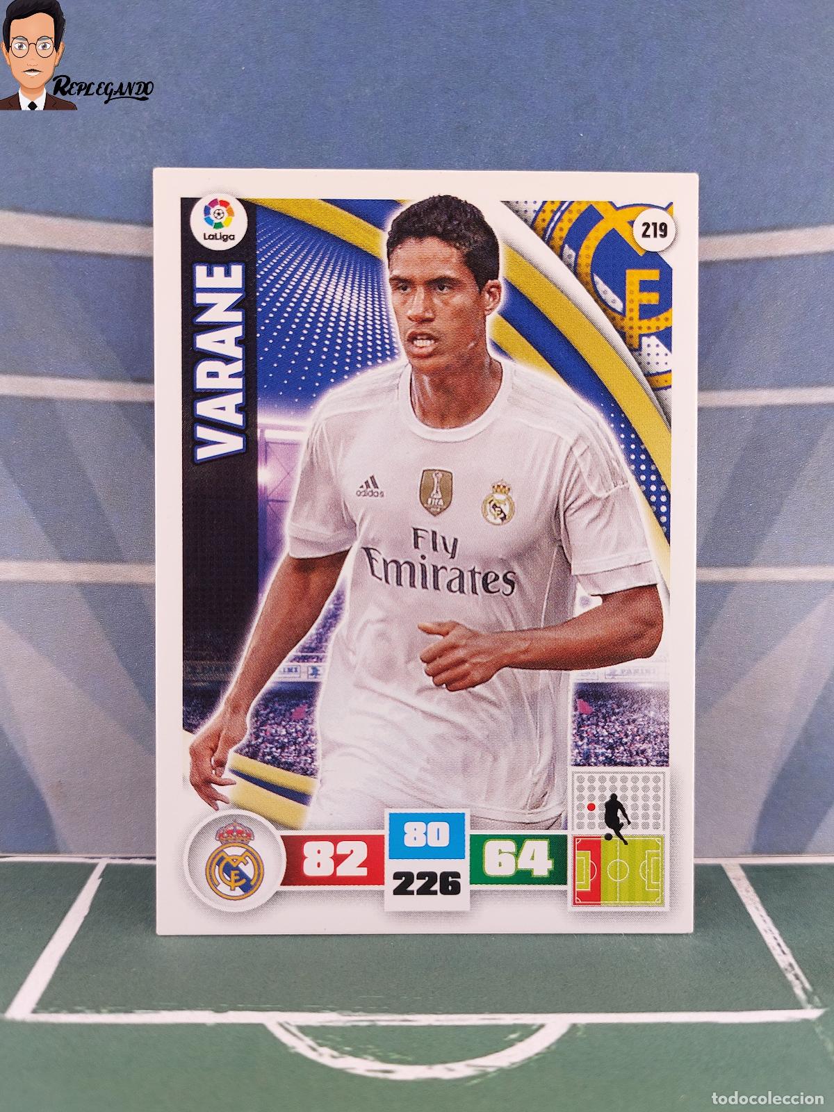 Cromos de F&uacute;tbol: VARANE N&ordm; 219 (REAL MADRID) ADRENALYN XL 2015 2016 PANINI 15 16 CROMO TARJETA LIGA FICHA CARD F&Uacute;TBOL